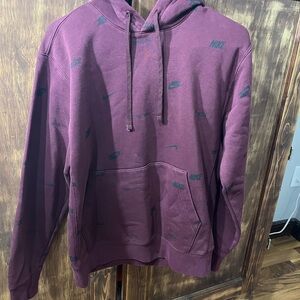 Nike Men's Burgundy Hoodie